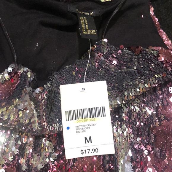 Pink and silver sequined tank - Picture 3 of 3